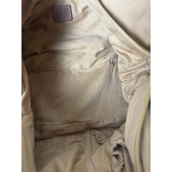 J Jill Boho Patchwork Floral Pleated Shoulder Bag Brown Beige Embroidered - Picture 2 of 12